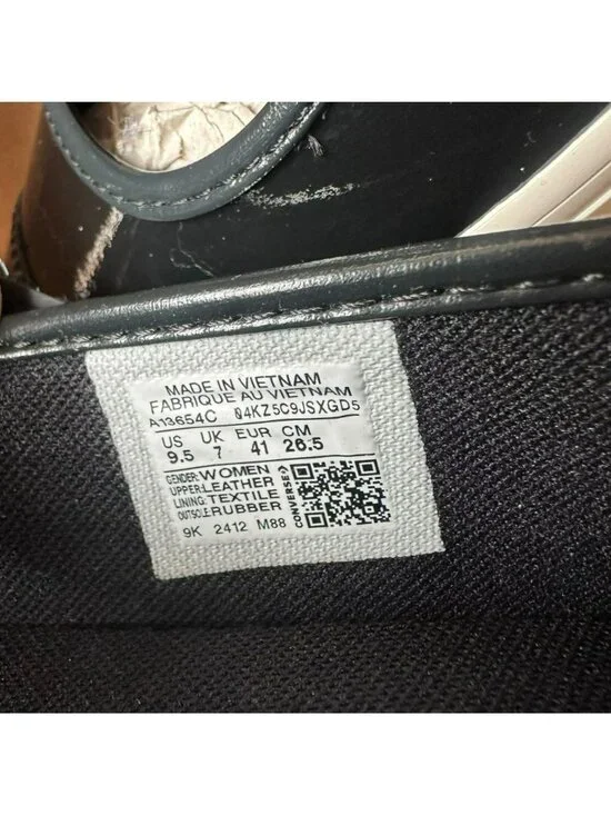 ⭐Converse Dainty Mary Jane Dark Romance Sz 9.5 Women shoes Sneaker Black A13654C - Picture 11 of 12